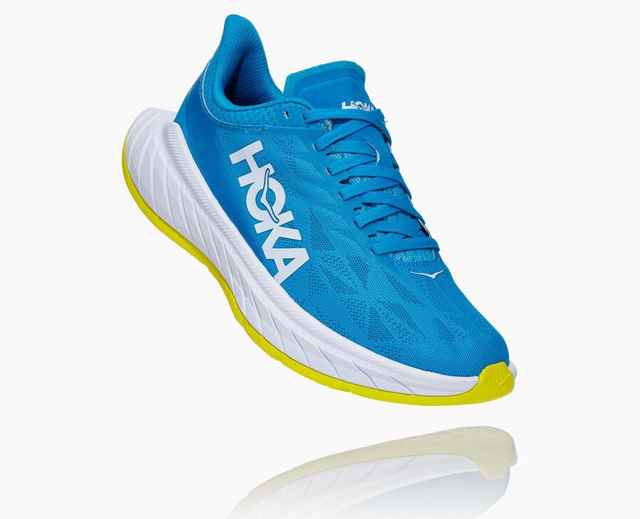 Zapatillas Running Hoka One One Mujer - Carbon X 2 - Azules/Blancas - BUF483912